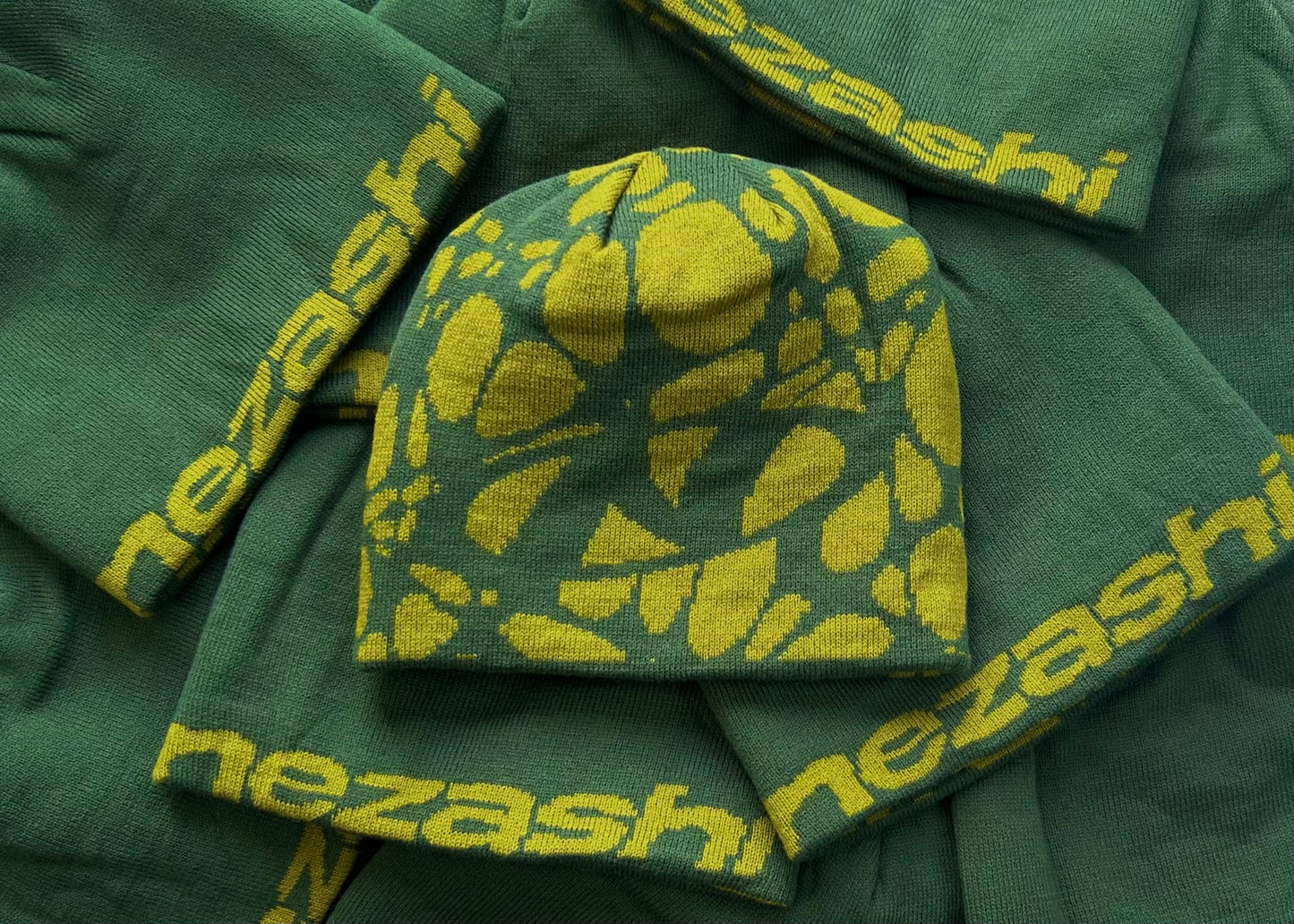 Green/Yellow Reversible Beanie