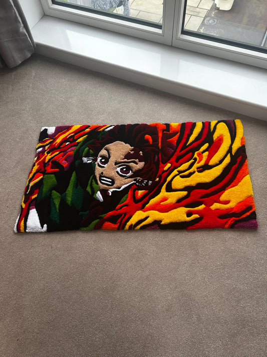 Tanjiro Fire Breathing Rug