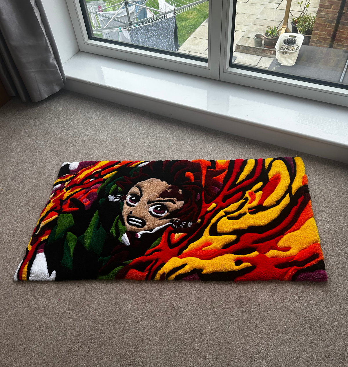 Tanjiro Rug Tanjiro Fire Breathing Rug – Nezashi