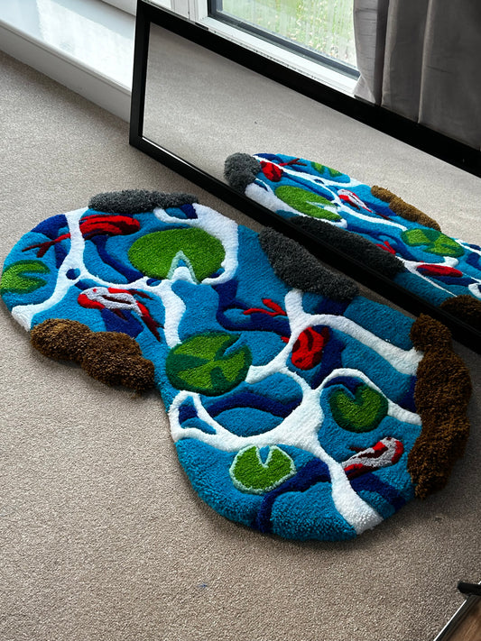 Koi Pond Rug 3D