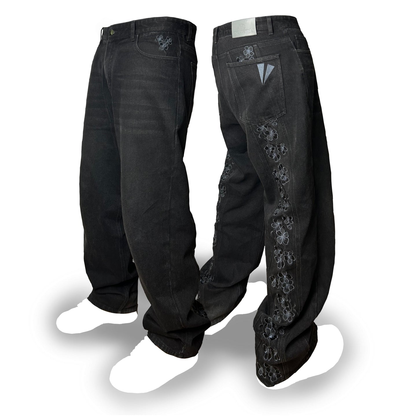 Black Sakura Jeans