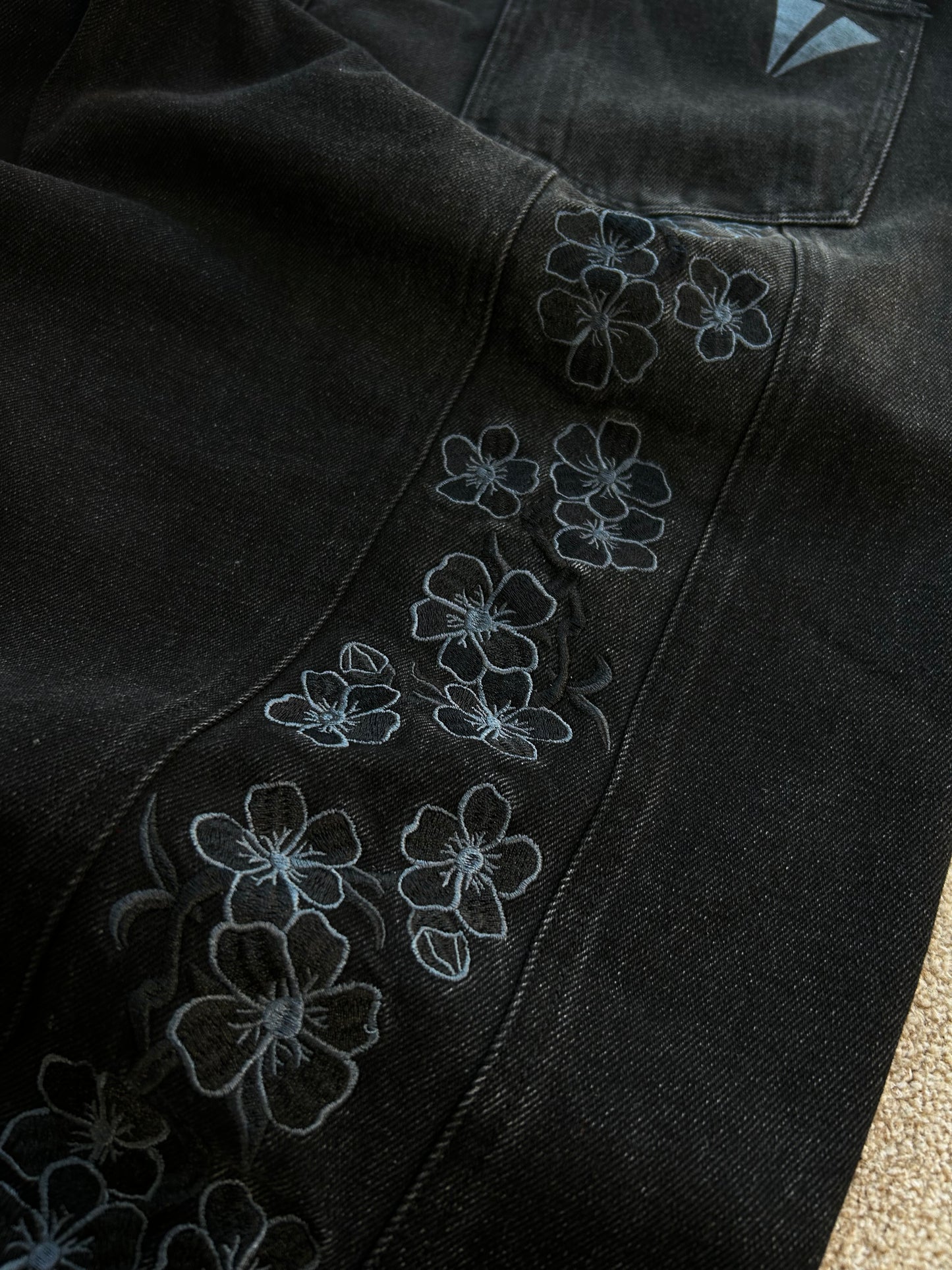 Black Sakura Jeans