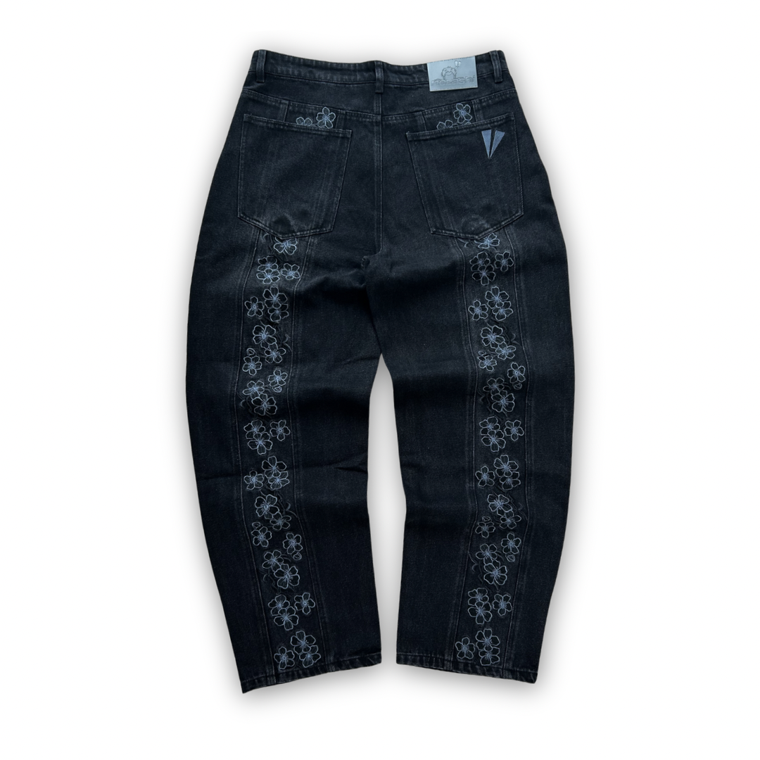 Black Sakura Jeans