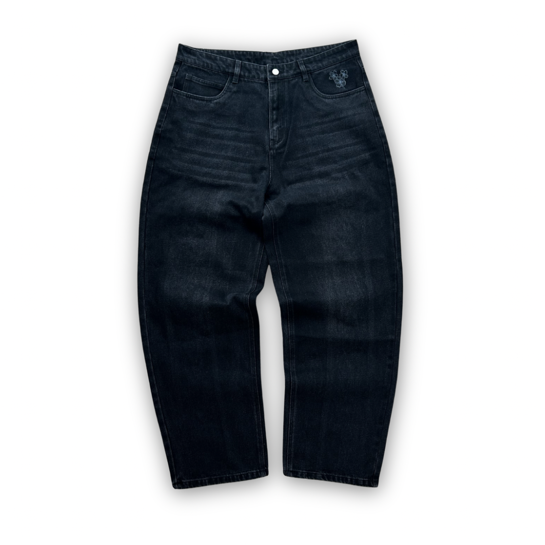Black Sakura Jeans